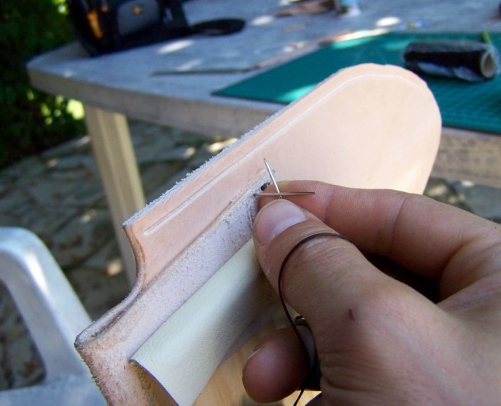 Making a leather sheath